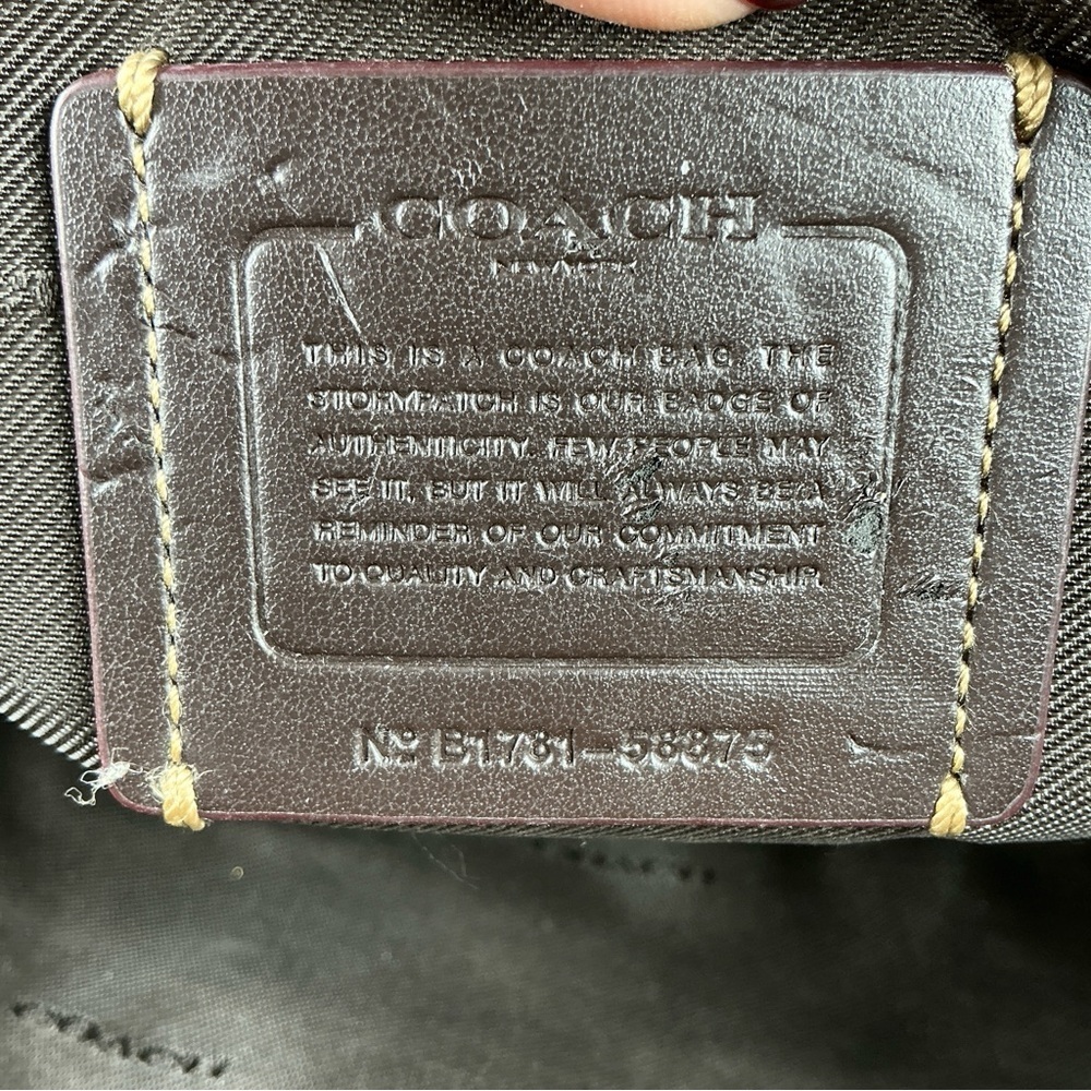 Coach Prairie Hand Fall Bag Khaki Brown Tan Jacquard Signature Crossbody Satchel - Picture 14 of 15